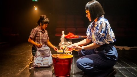 Nac - snow in midsummer eponine lee, donna soares. set design camellia koo, costume design joanna yu,  lighting design michelle ramsay. photo dahlia katz-optimized-2